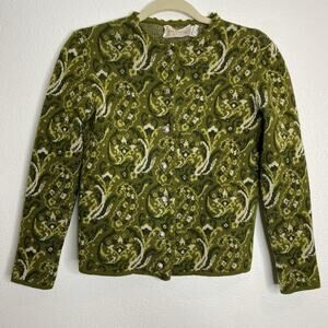 Vintage Catalina‎ Grandma Knit Cardigan Sweater Women‘s Size 38 Multicolor 1960s